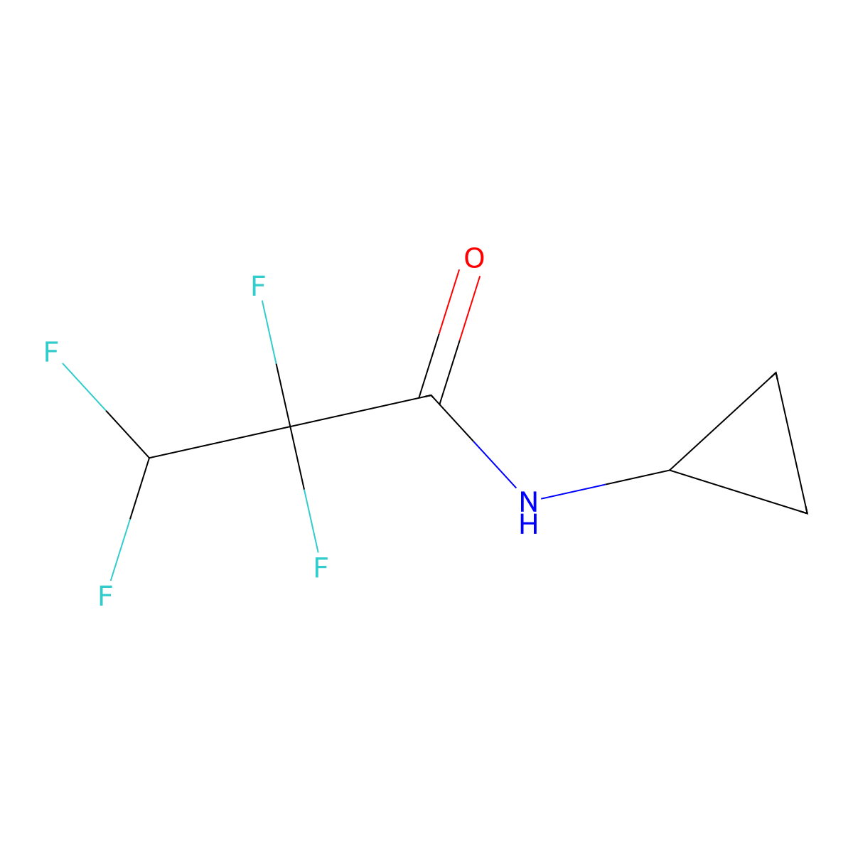 N-cyclopropyl-2,2,3,3-tetrafluoropropanamide molecular structure, CAS 300399-98-8