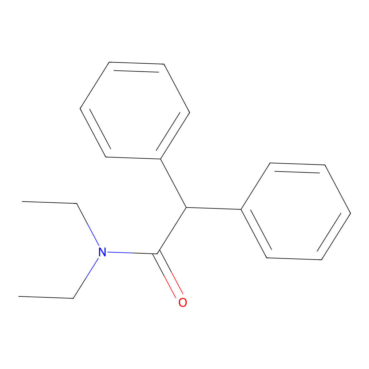 N,N-diethyl-2,2-diphenylacetamide molecular structure, CAS 3004-58-8