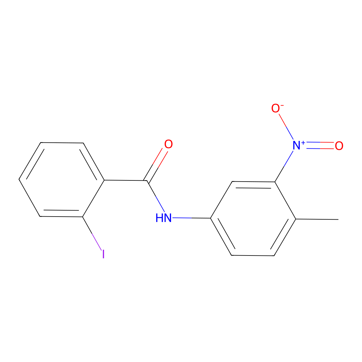 2-iodo-N-(4-methyl-3-nitrophenyl)benzamide molecular structure, CAS 300401-91-6