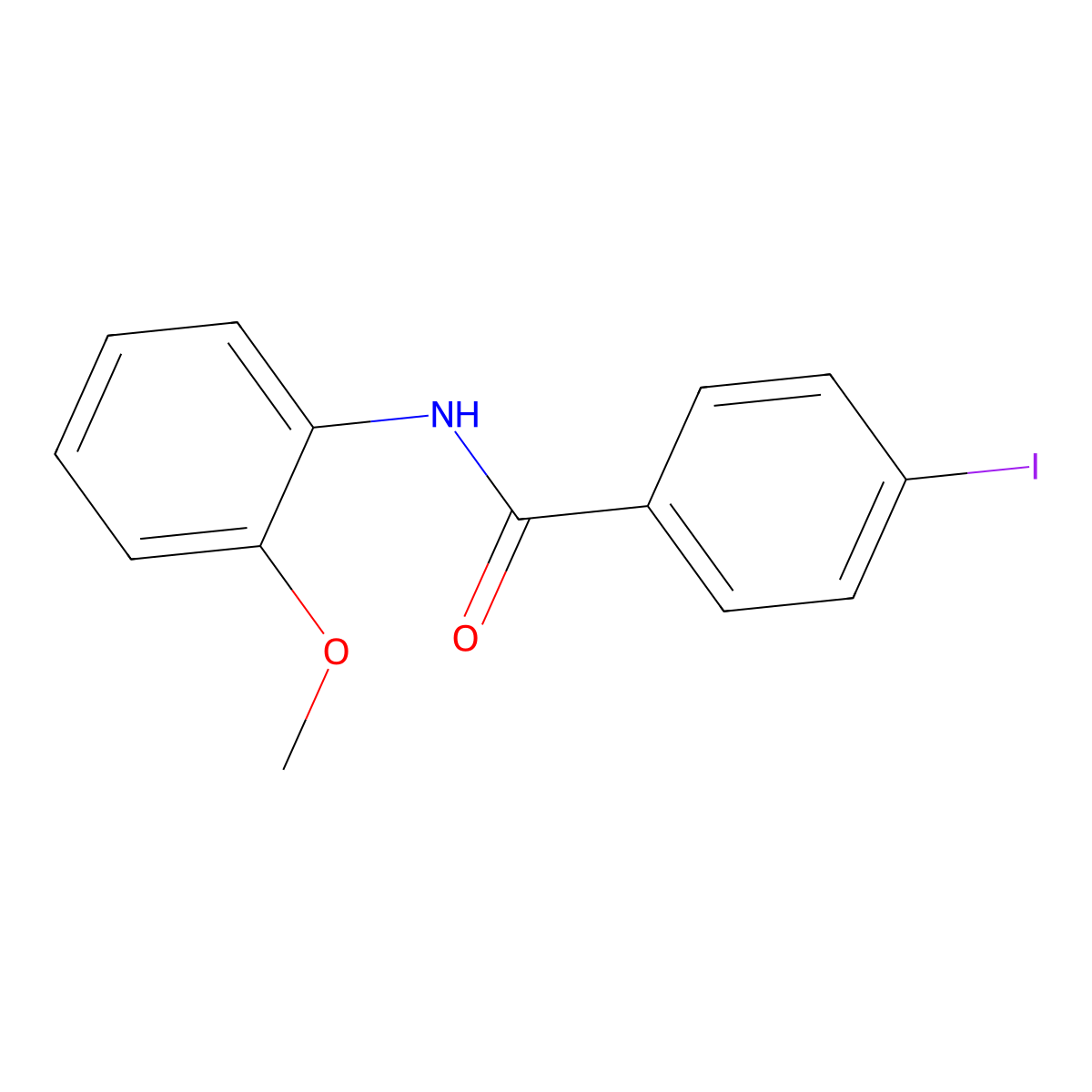 4-iodo-N-(2-methoxyphenyl)benzamide molecular structure, CAS 300402-00-0