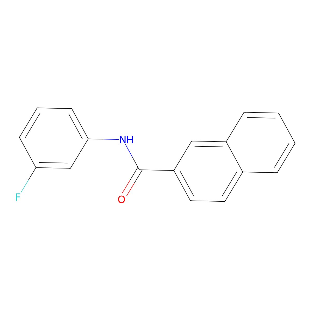 N-(3-fluorophenyl)-2-naphthamide molecular structure, CAS 300402-72-6