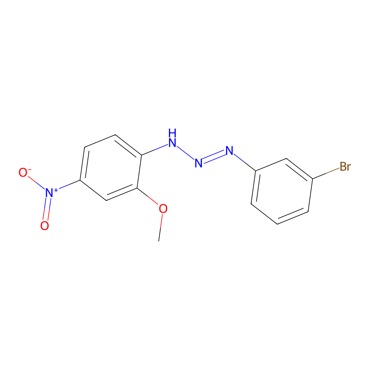 3-bromo-N-[(2-methoxy-4-nitrophenyl)diazenyl]aniline molecular structure, CAS 300403-86-5