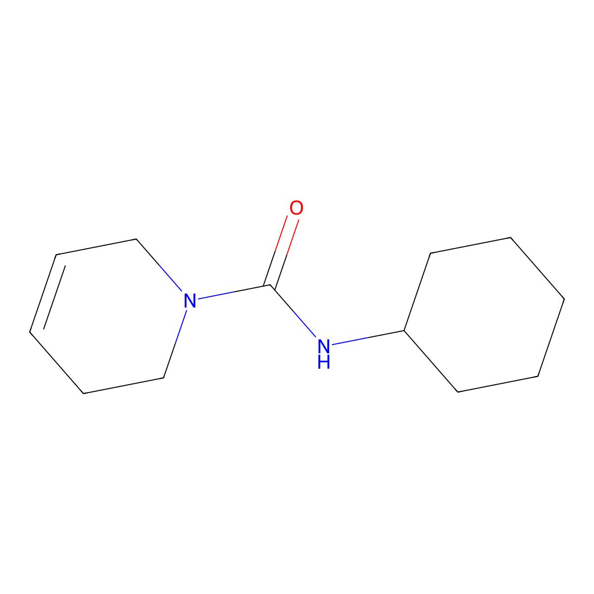 N-cyclohexyl-3,6-dihydro-2H-pyridine-1-carboxamide molecular structure, CAS 300404-15-3