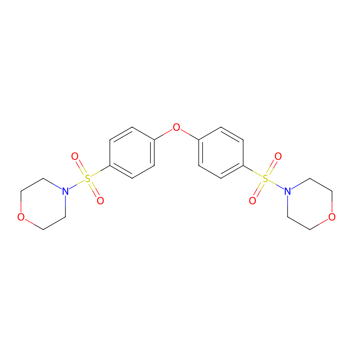 4-{4-[4-(Morpholine-4-sulfonyl)phenoxy]benzenesulfonyl}morpholine molecular structure, CAS 300405-33-8