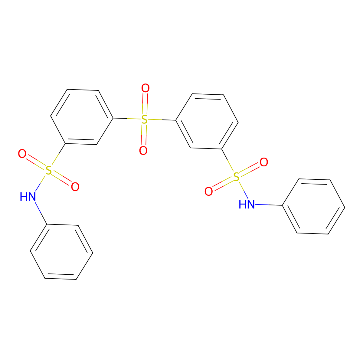 N-phenyl-3-[3-(phenylsulfamoyl)benzenesulfonyl]benzene-1-sulfonamide molecular structure, CAS 300405-44-1