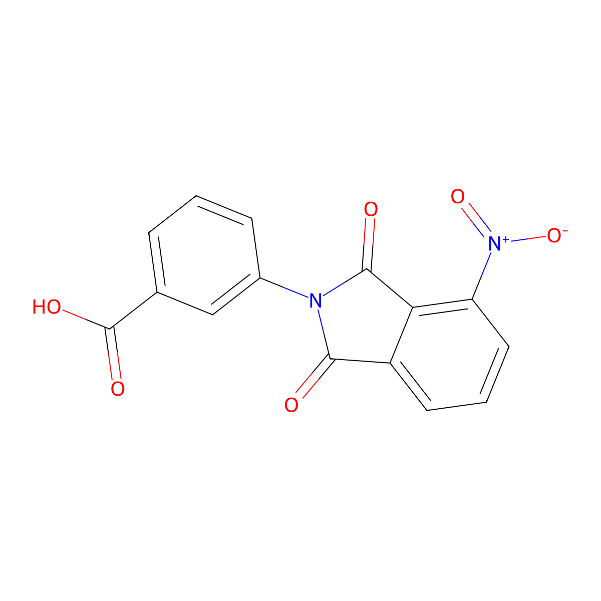 3-(4-nitro-1,3-dioxo-1,3-dihydro-2H-isoindol-2-yl)benzoic acid molecular structure, CAS 300405-52-1