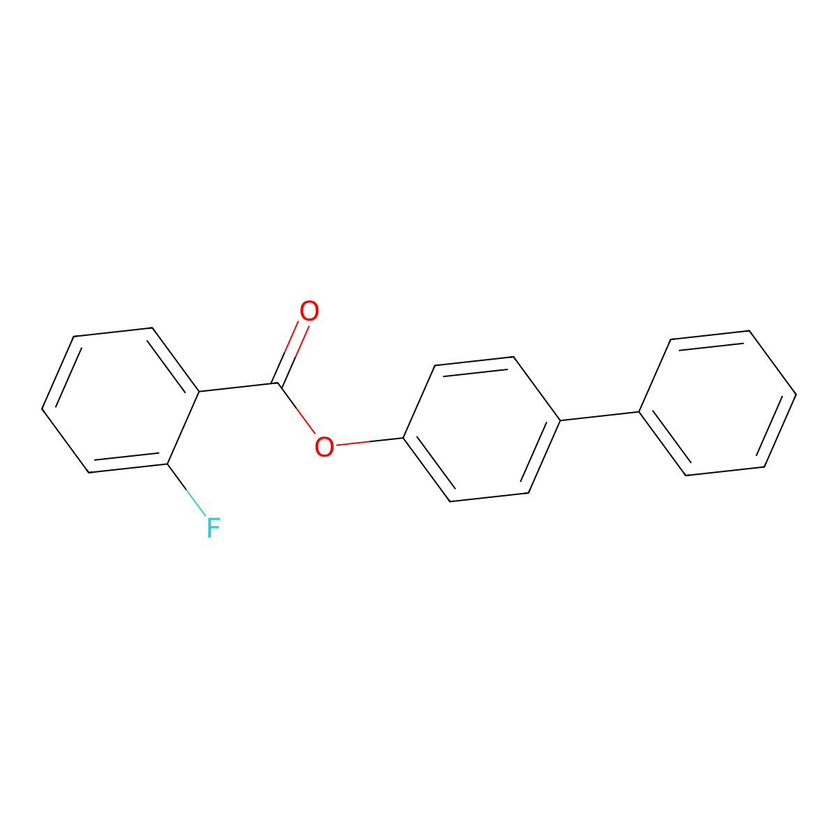 (1,1'-Biphenyl)-4-YL 2-fluorobenzoate molecular structure, CAS 300405-86-1