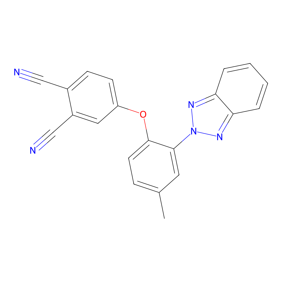4-[2-(Benzotriazol-2-yl)-4-methylphenoxy]benzene-1,2-dicarbonitrile molecular structure, CAS 300405-96-3