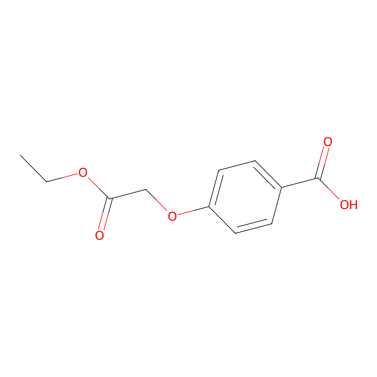 4-(2-Ethoxy-2-oxoethoxy)benzoic acid molecular structure, CAS 30041-96-4