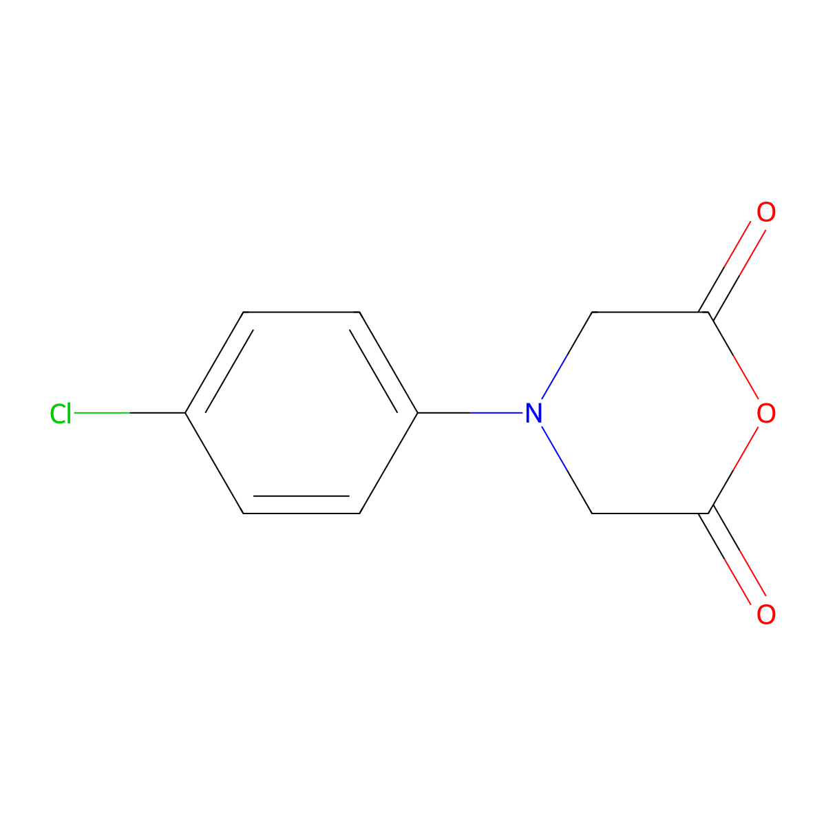 4-(4-Chlorophenyl)morpholine-2,6-dione molecular structure, CAS 30042-49-0