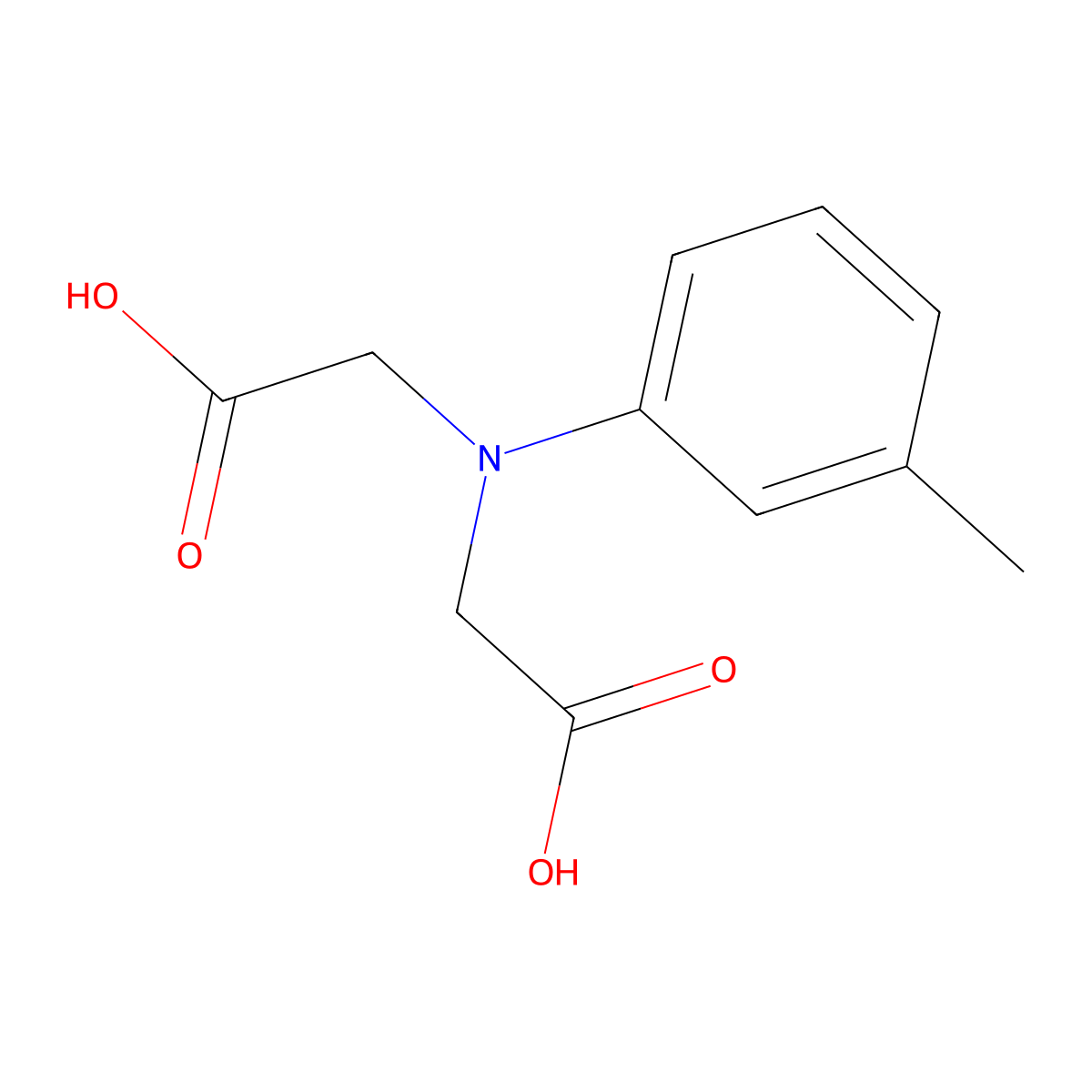 2,2'-[(3-Methylphenyl)imino]diacetic acid molecular structure, CAS 30042-63-8