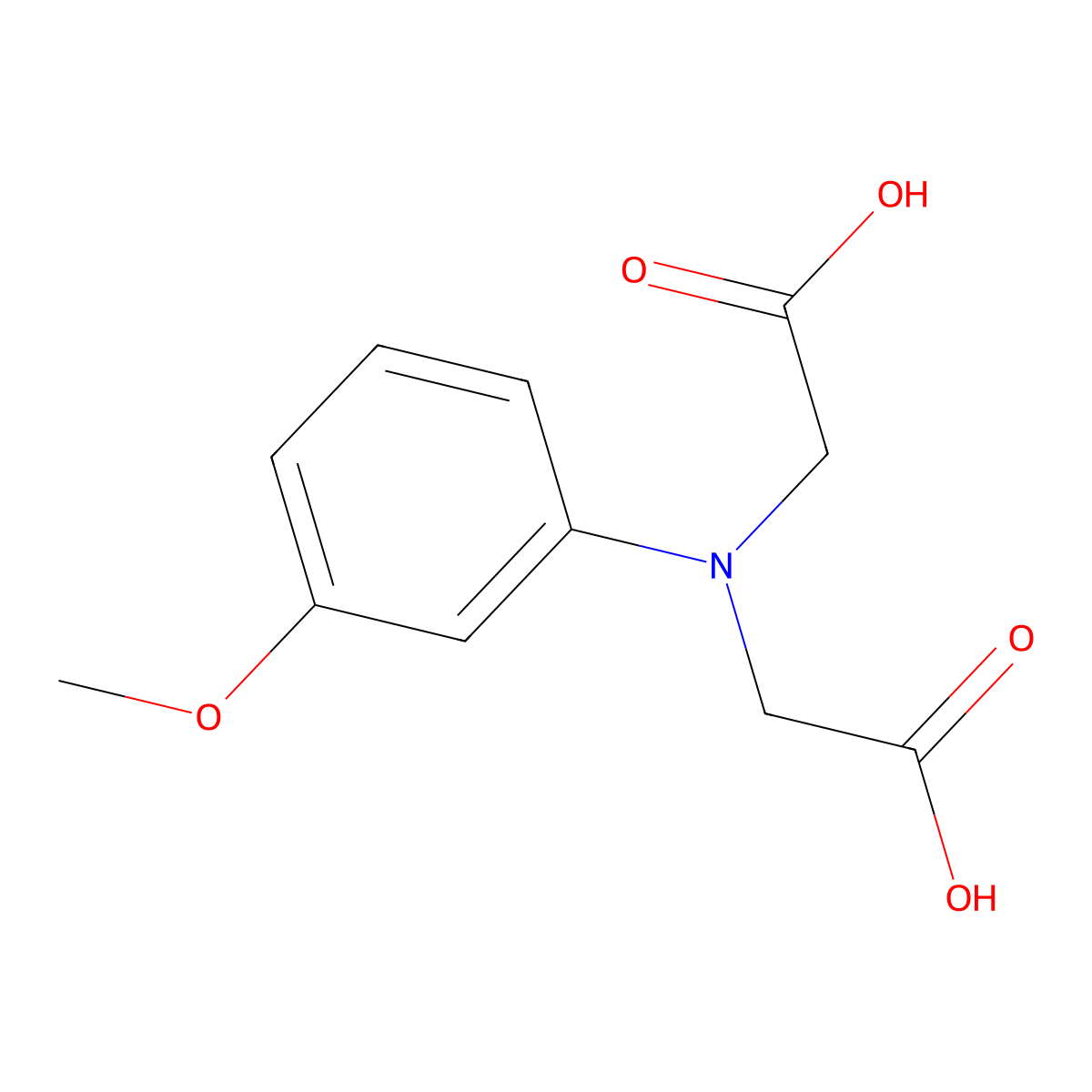 N-(Carboxymethyl)-N-(3-methoxyphenyl)glycine molecular structure, CAS 30042-66-1