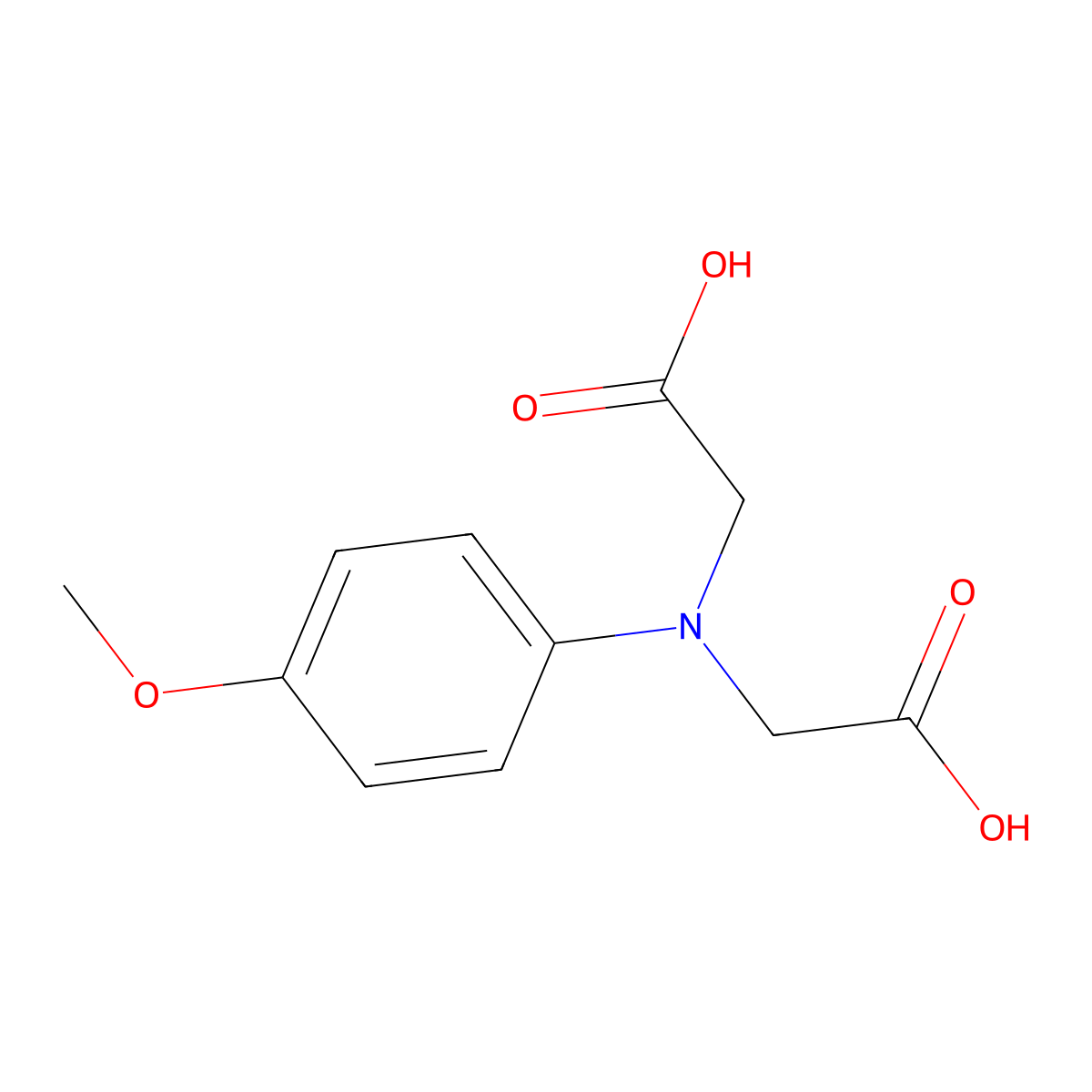 [(Carboxymethyl)-4-methoxyanilino]acetic acid molecular structure, CAS 30042-67-2