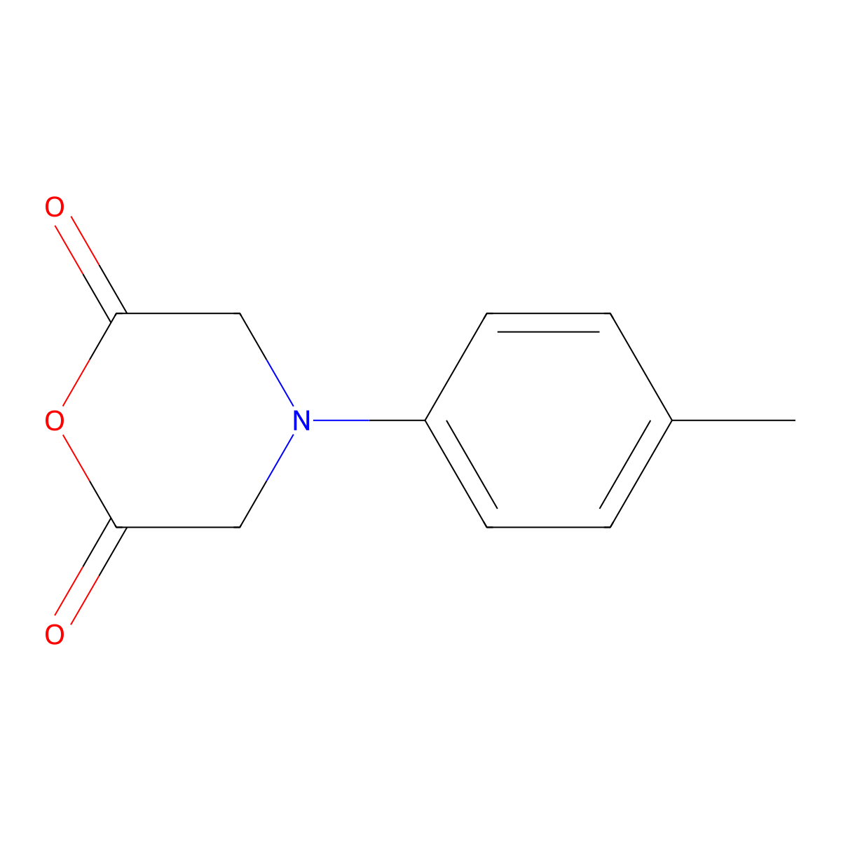 4-(4-Methylphenyl)morpholine-2,6-dione molecular structure, CAS 30042-73-0