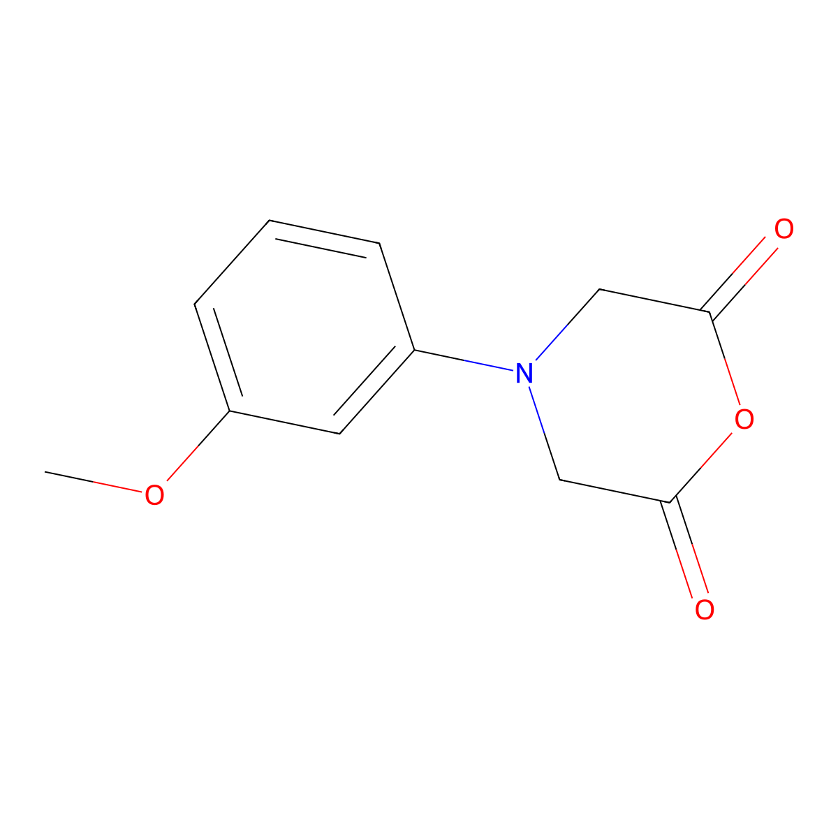 4-(3-Methoxyphenyl)morpholine-2,6-dione molecular structure, CAS 30042-75-2