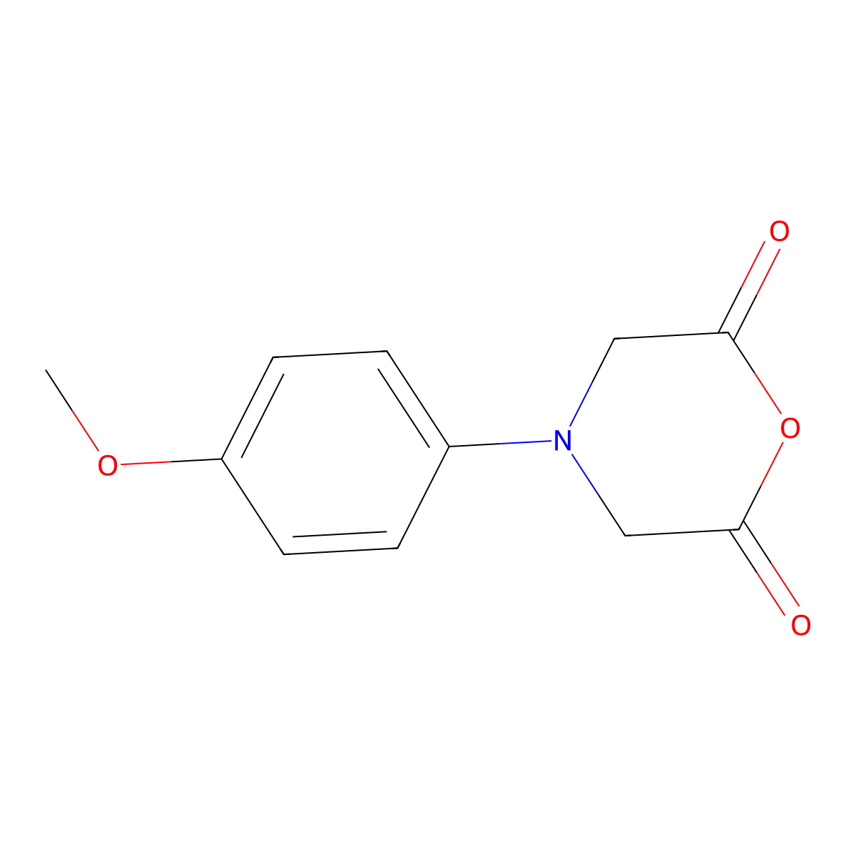 4-(4-Methoxyphenyl)morpholine-2,6-dione molecular structure, CAS 30042-76-3
