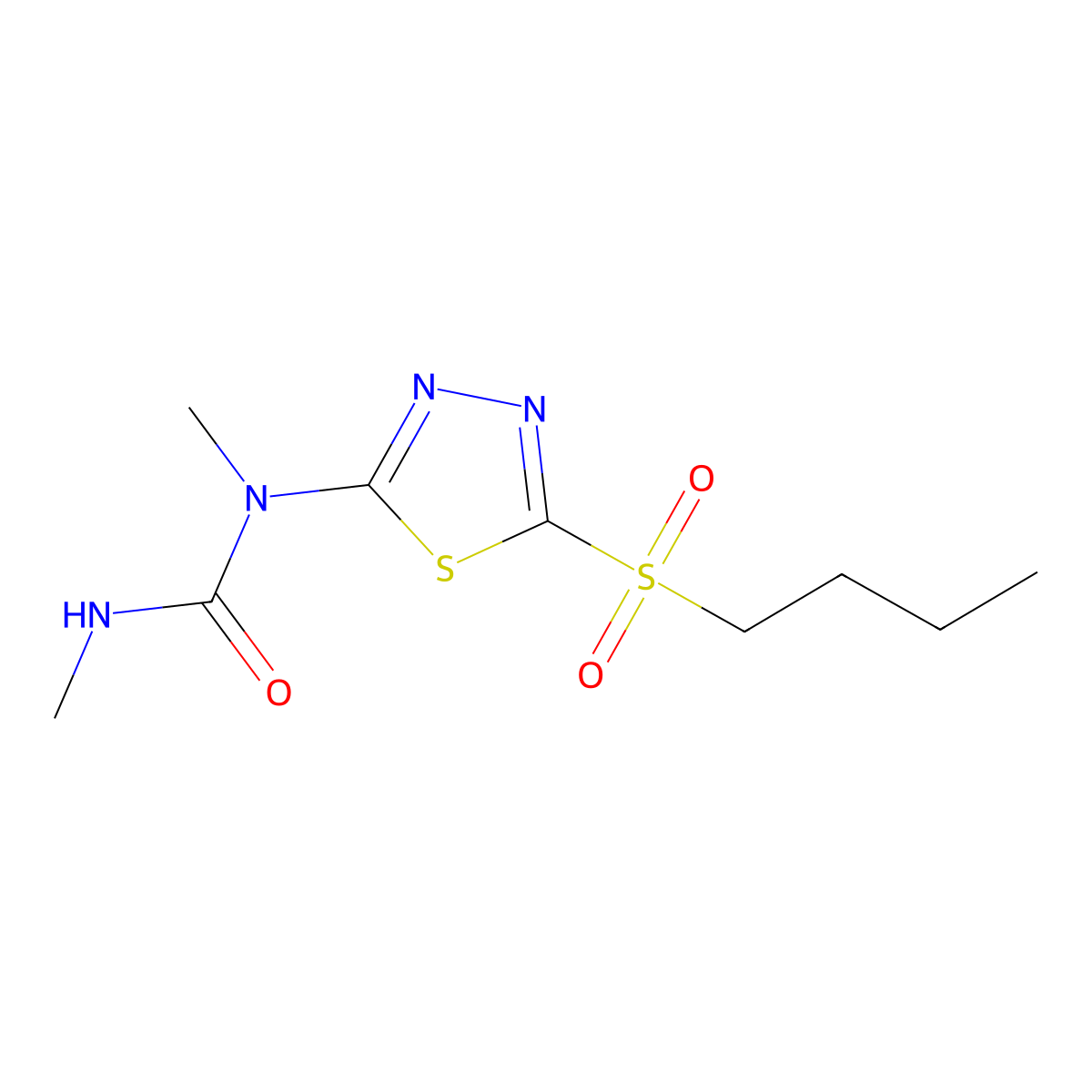 Buthiuron molecular structure, CAS 30043-55-1