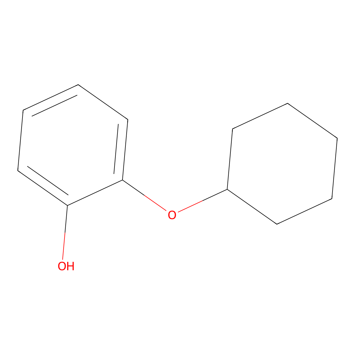 2-(Cyclohexyloxy)phenol molecular structure, CAS 30046-71-0