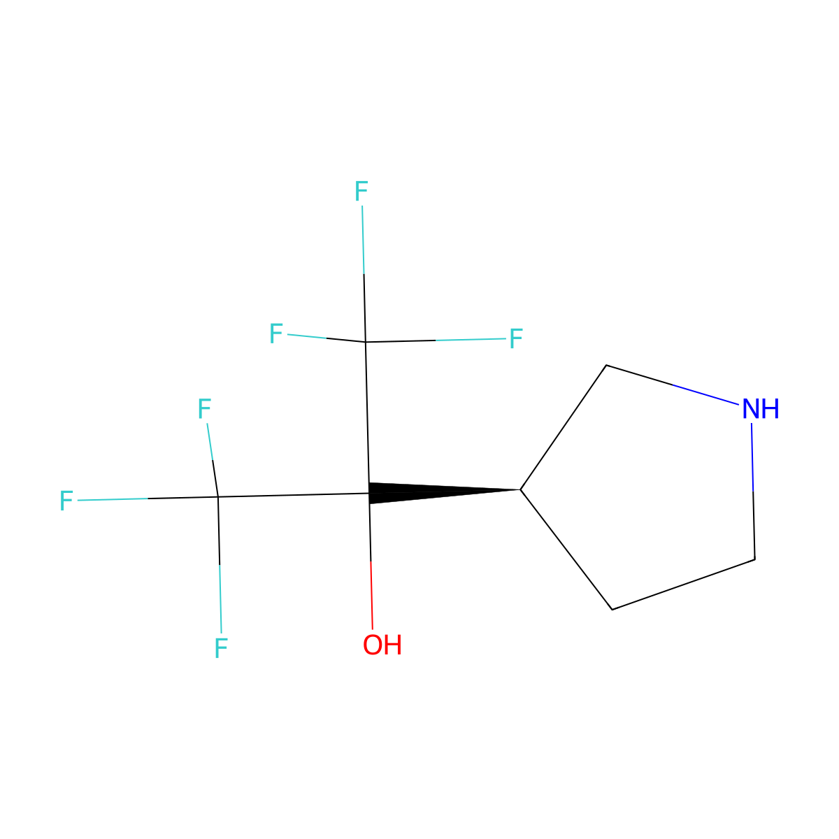 1,1,1,3,3,3-hexafluoro-2-[(3R)-pyrrolidin-3-yl]propan-2-ol molecular structure, CAS 3004614-00-7
