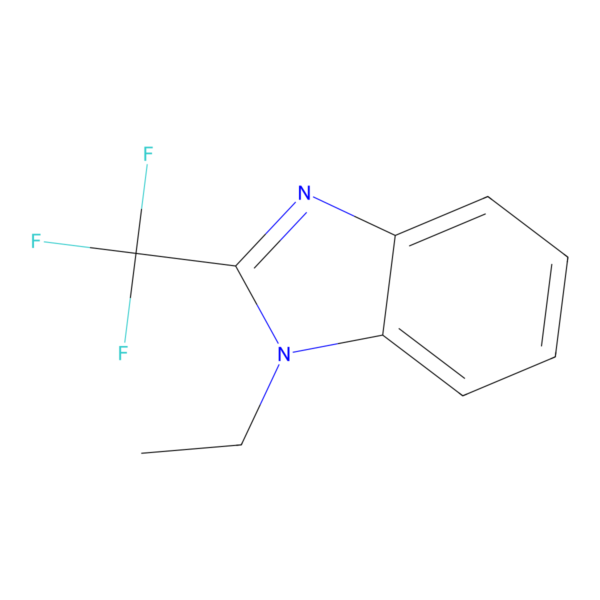 1-Ethyl-2-(trifluoromethyl)benzimidazole molecular structure, CAS 30049-07-1