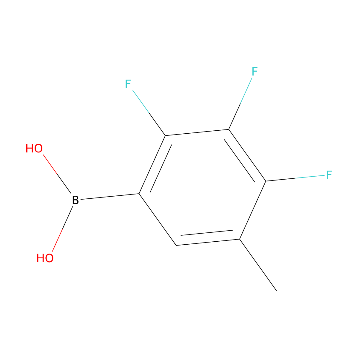 (2,3,4-Trifluoro-5-methylphenyl)boronic acid molecular structure, CAS 3004963-62-3