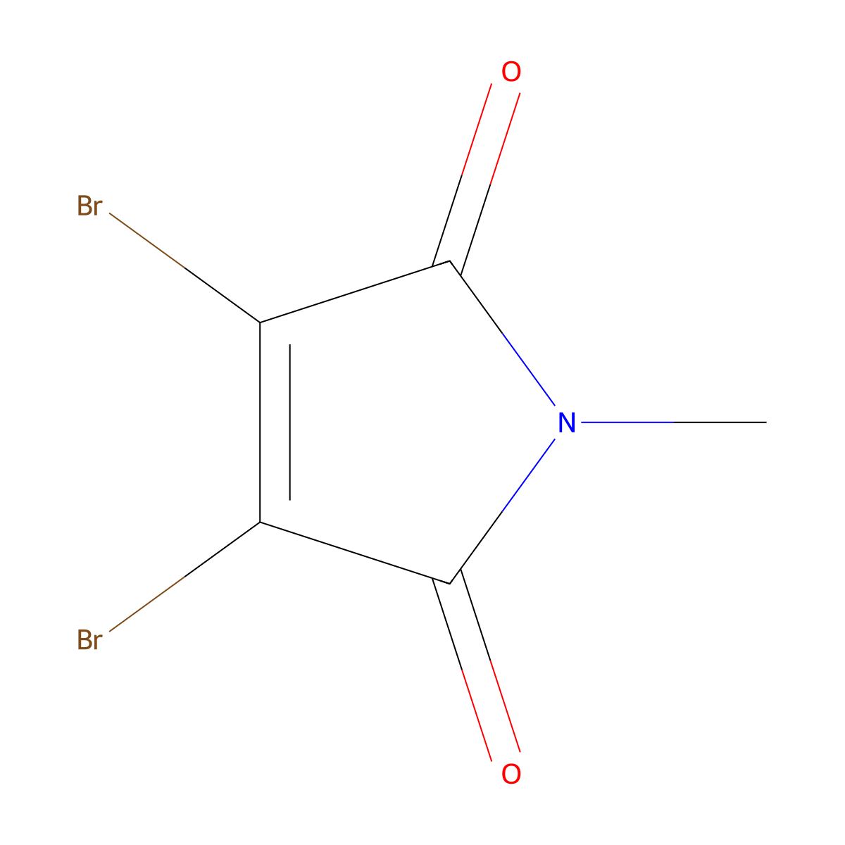 2,3-Dibromo-N-methylmaleimide molecular structure, CAS 3005-27-4