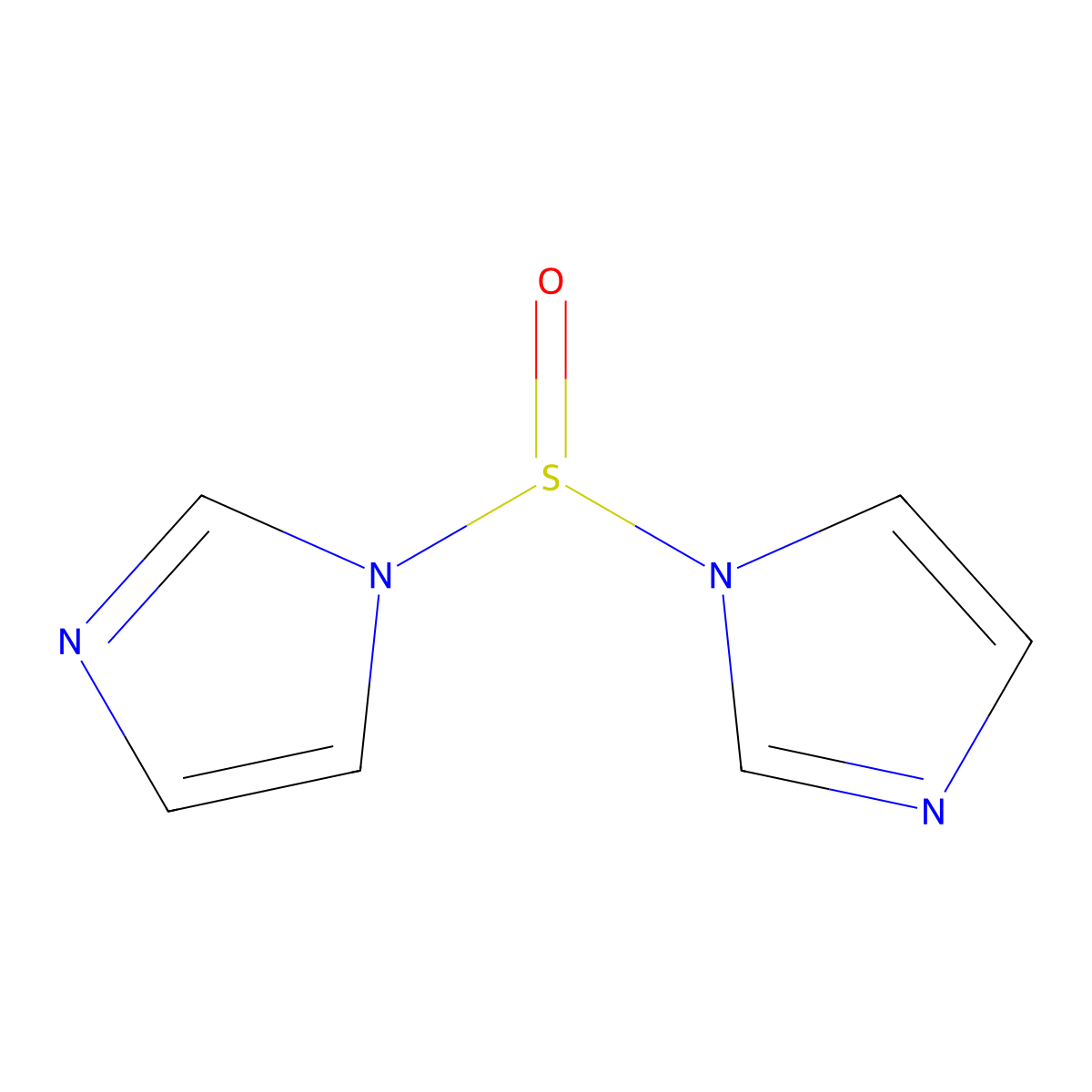 1,1'-Sulfinylbis[1H-imidazole] molecular structure, CAS 3005-50-3