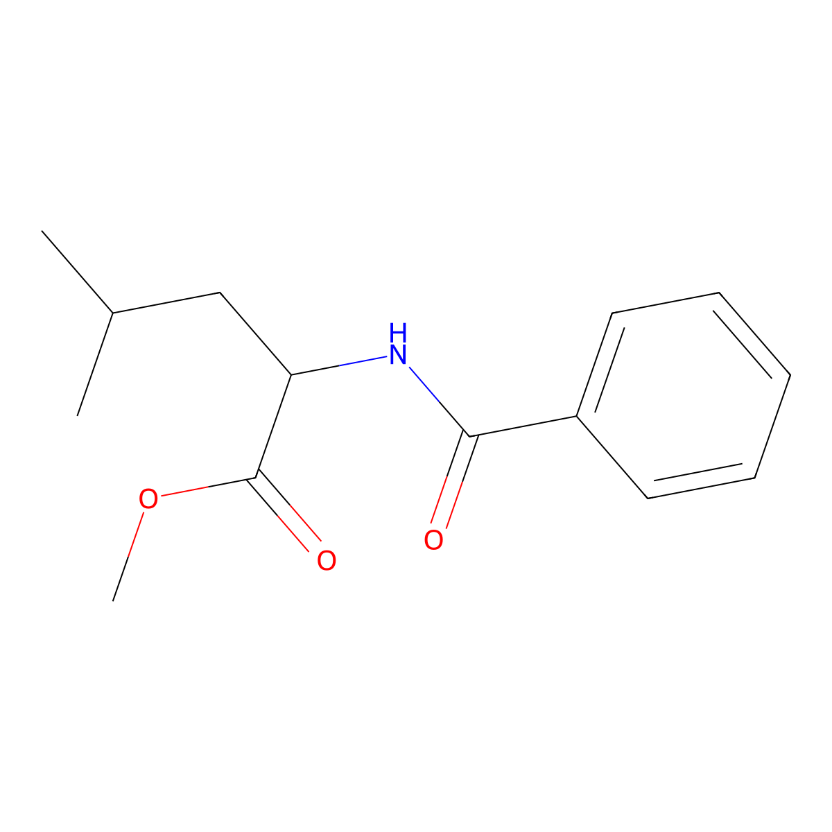 N-Benzoylleucine methyl ester molecular structure, CAS 3005-60-5