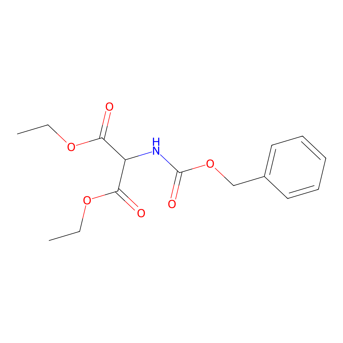 Diethyl 2-(((benzyloxy)carbonyl)amino)malonate molecular structure, CAS 3005-66-1