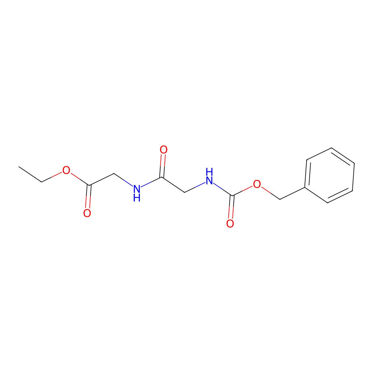 Ethyl 2-(2-(((benzyloxy)carbonyl)amino)acetamido)acetate molecular structure, CAS 3005-87-6
