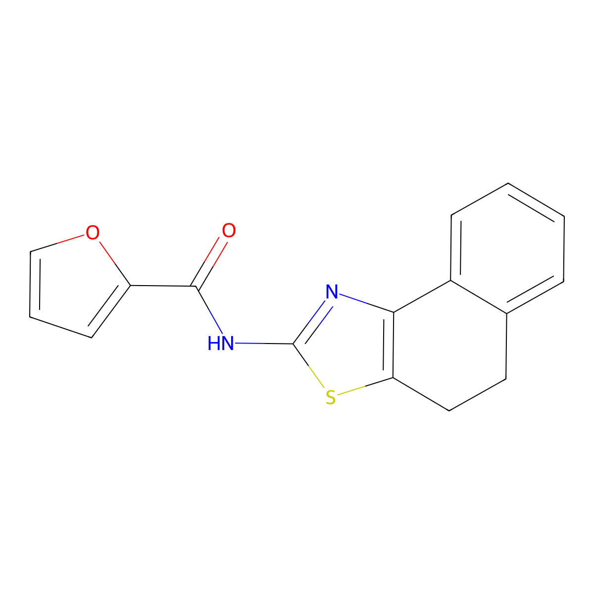 N-(4,5-dihydronaphtho[1,2-d]thiazol-2-yl)furan-2-carboxamide molecular structure, CAS 300541-74-6