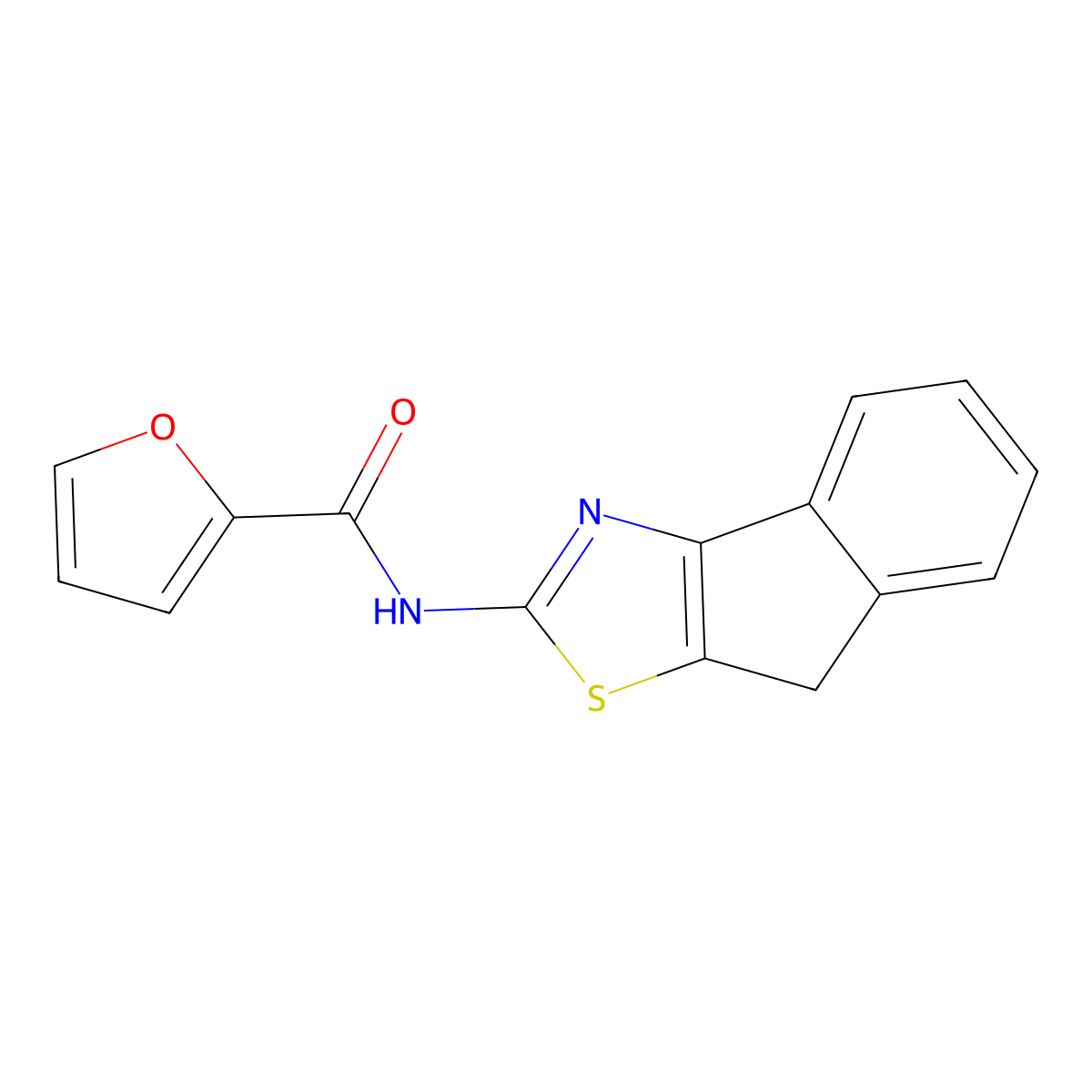 N-(8H-indeno[1,2-d]thiazol-2-yl)furan-2-carboxamide molecular structure, CAS 300541-75-7