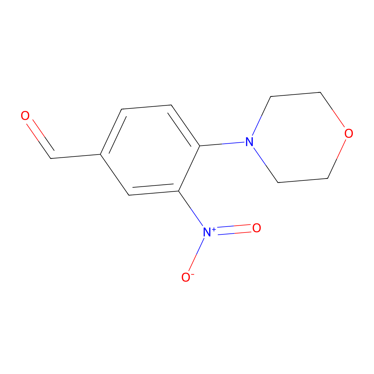 4-Morpholino-3-nitrobenzaldehyde molecular structure, CAS 300541-91-7