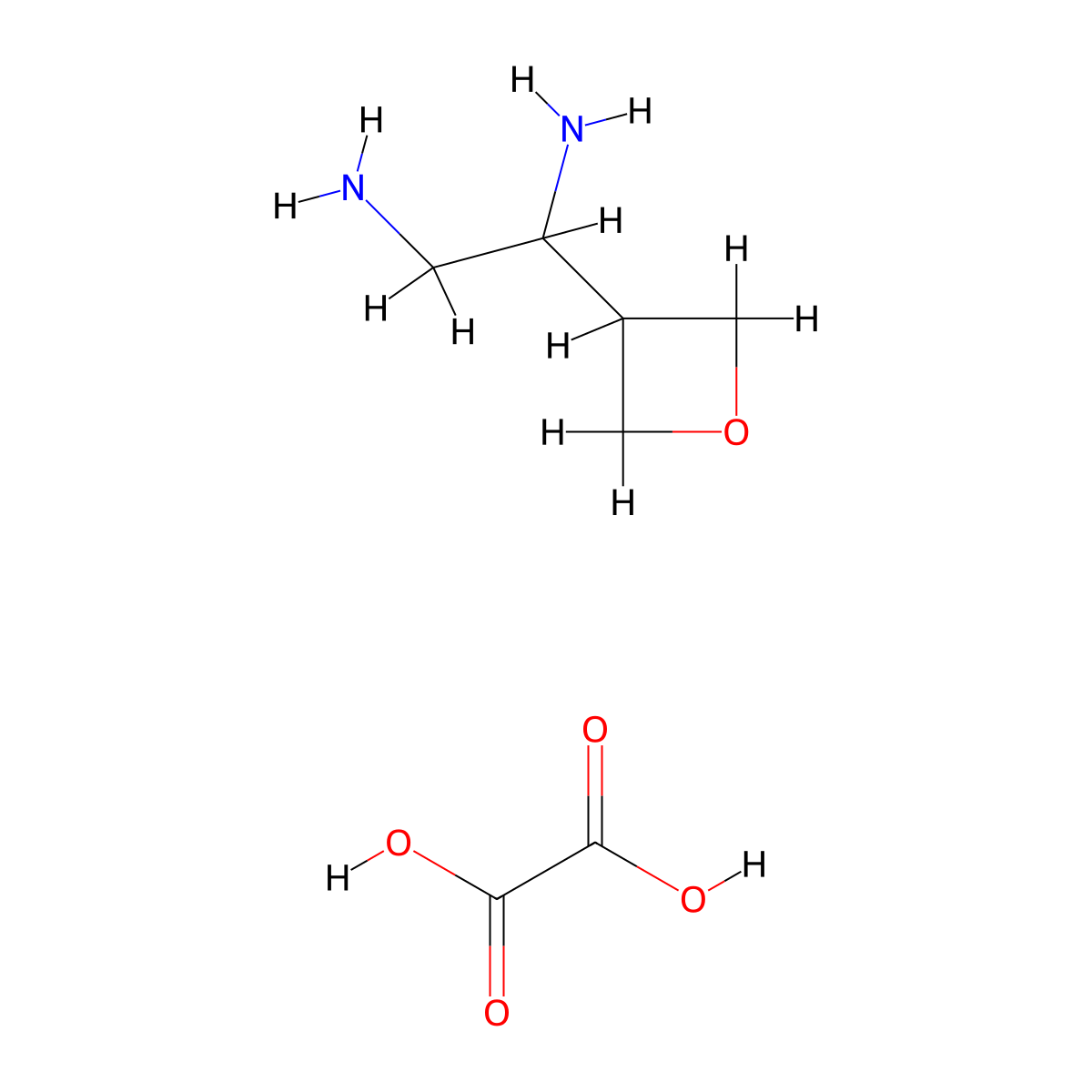 1-(Oxetan-3-YL)ethane-1,2-diamine oxalic acid molecular structure, CAS 3005483-95-1