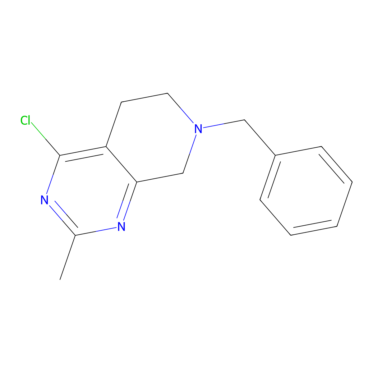7-Benzyl-4-chloro-2-methyl-5,6,7,8-tetrahydropyrido[3,4-D]pyrimidine molecular structure, CAS 300552-41-4