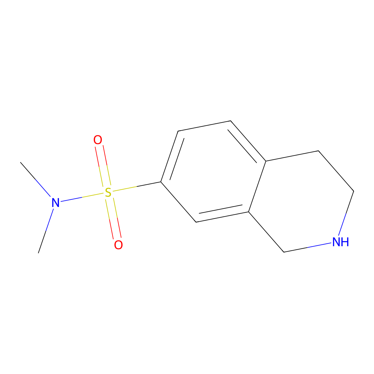 N,N-dimethyl-1,2,3,4-tetrahydroisoquinoline-7-sulfonamide molecular structure, CAS 300553-45-1