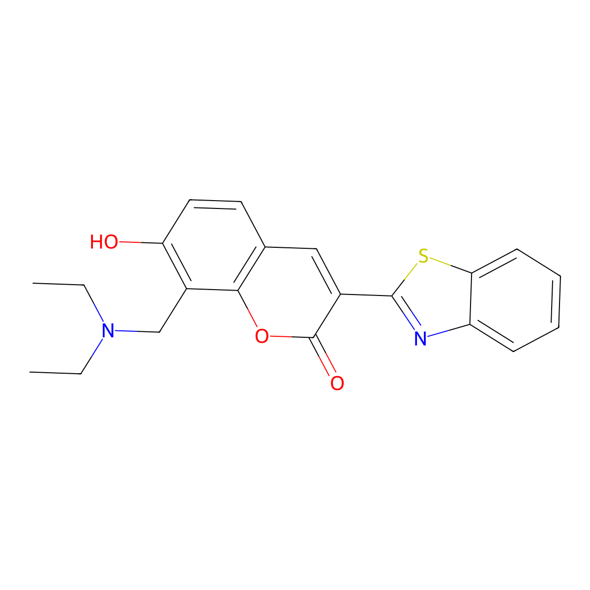 3-(1,3-benzothiazol-2-yl)-8-[(diethylamino)methyl]-7-hydroxy-2H-chromen-2-one molecular structure, CAS 300556-25-6