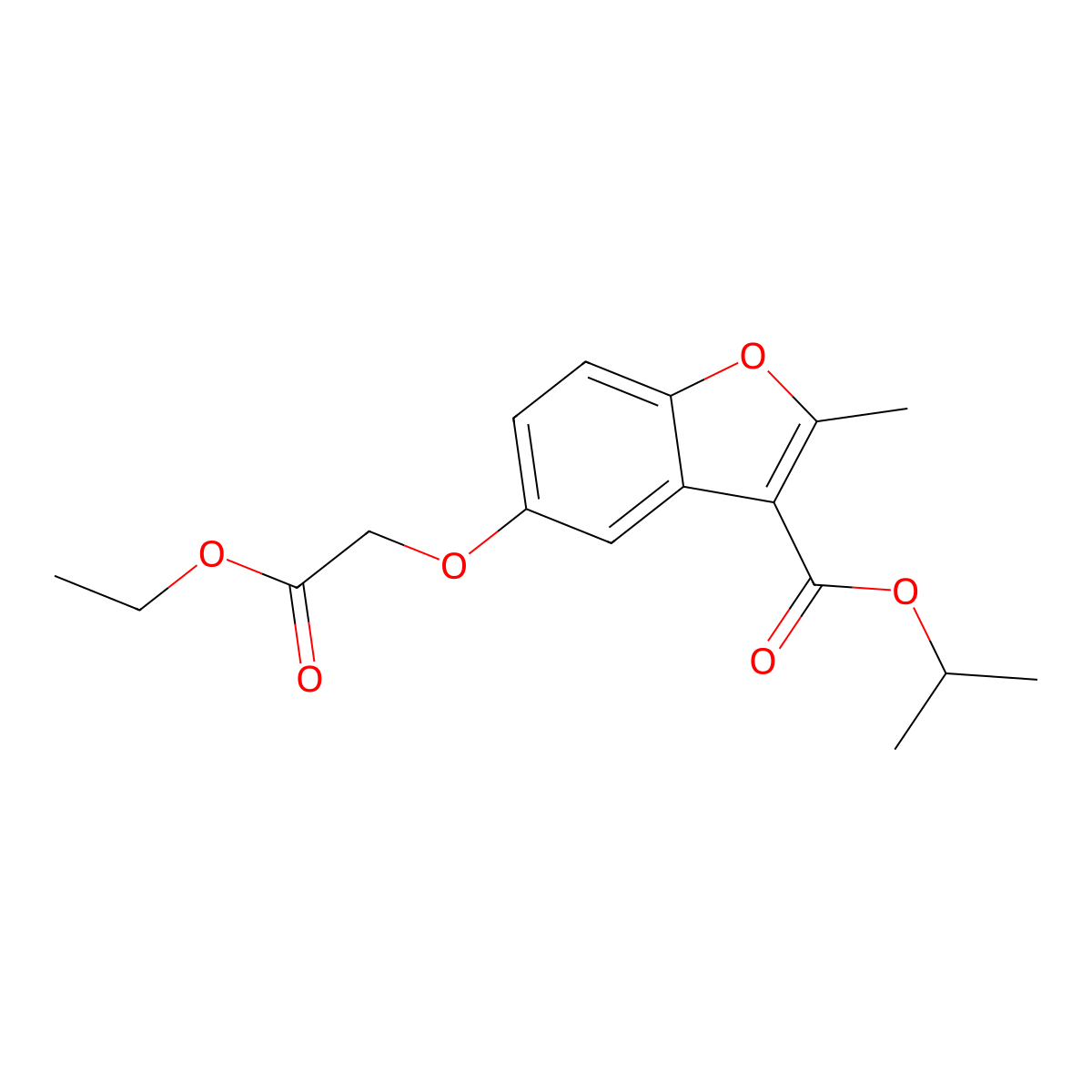Propan-2-yl 5-(2-ethoxy-2-oxoethoxy)-2-methyl-1-benzofuran-3-carboxylate molecular structure, CAS 300556-72-3