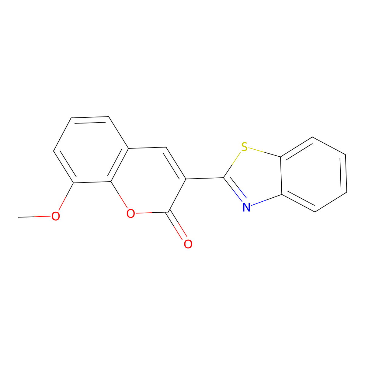 3-(1,3-Benzothiazol-2-yl)-8-methoxychromen-2-one molecular structure, CAS 300557-00-0