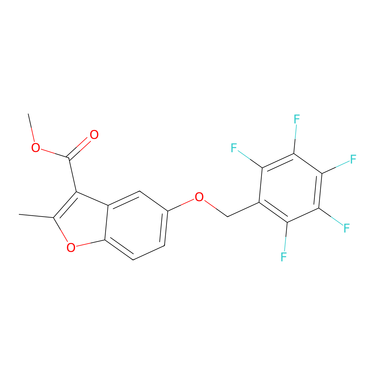 Methyl 2-methyl-5-[(2,3,4,5,6-pentafluorophenyl)methoxy]-1-benzofuran-3-carboxylate molecular structure, CAS 300557-13-5