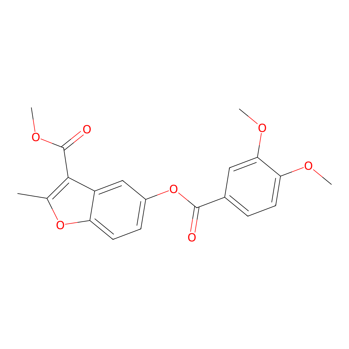 3-(Methoxycarbonyl)-2-methylbenzo[b]furan-5-yl 3,4-dimethoxybenzoate molecular structure, CAS 300557-33-9