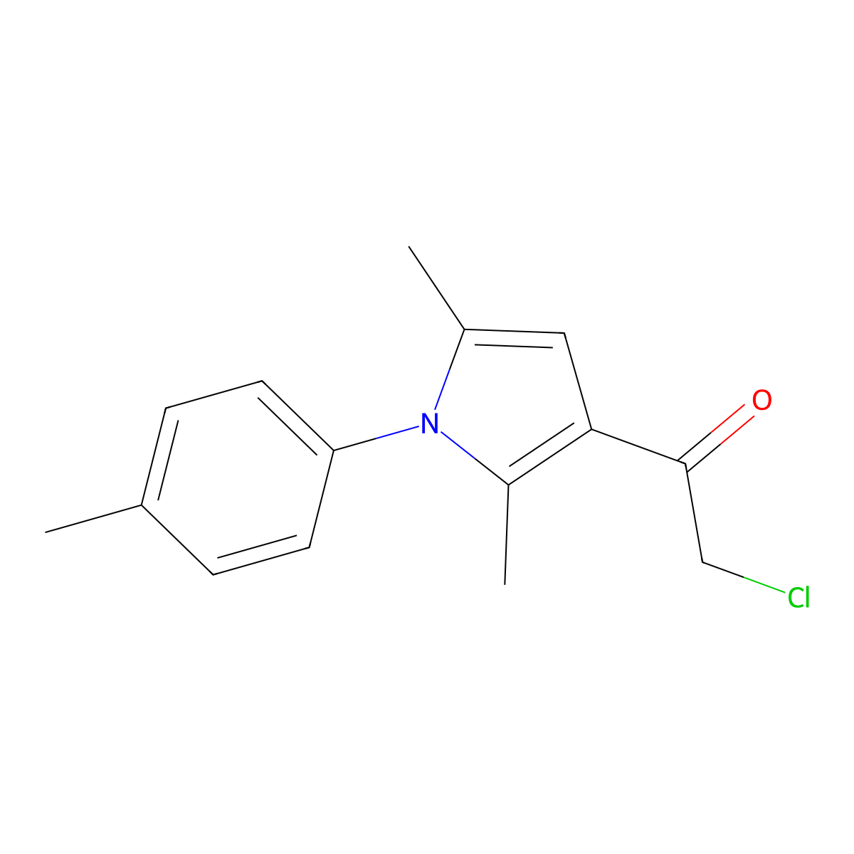 2-Chloro-1-[2,5-dimethyl-1-(4-methylphenyl)-1H-pyrrol-3-yl]ethan-1-one molecular structure, CAS 300557-74-8