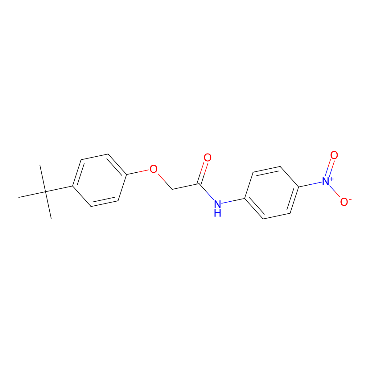 2-(4-tert-butylphenoxy)-N-(4-nitrophenyl)acetamide molecular structure, CAS 300558-35-4