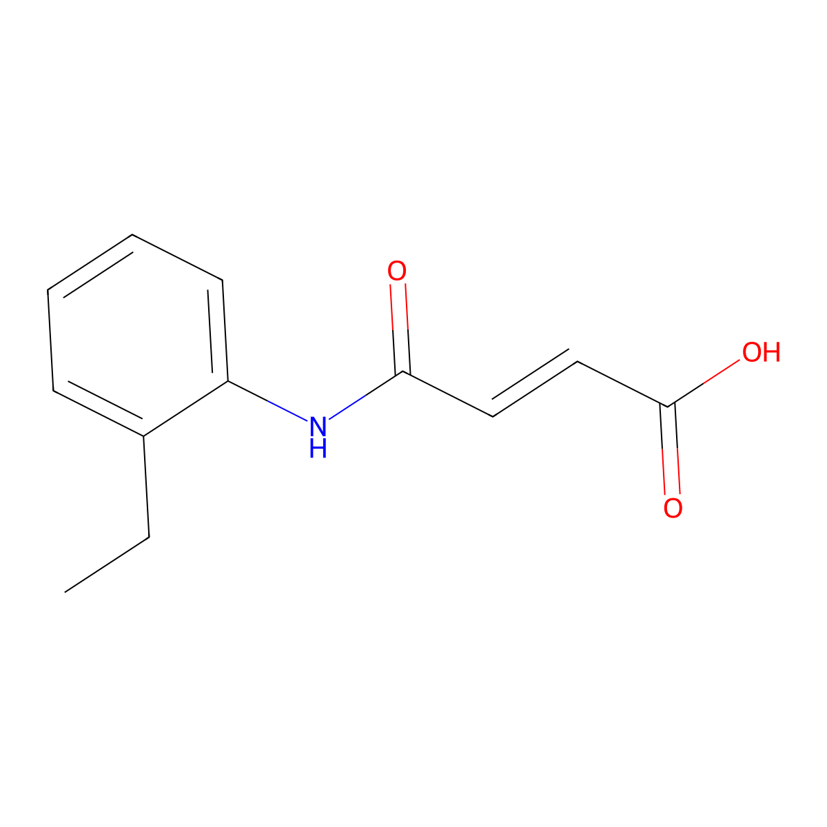 4-(2-Ethylanilino)-4-oxobut-2-enoic acid molecular structure, CAS 300559-68-6