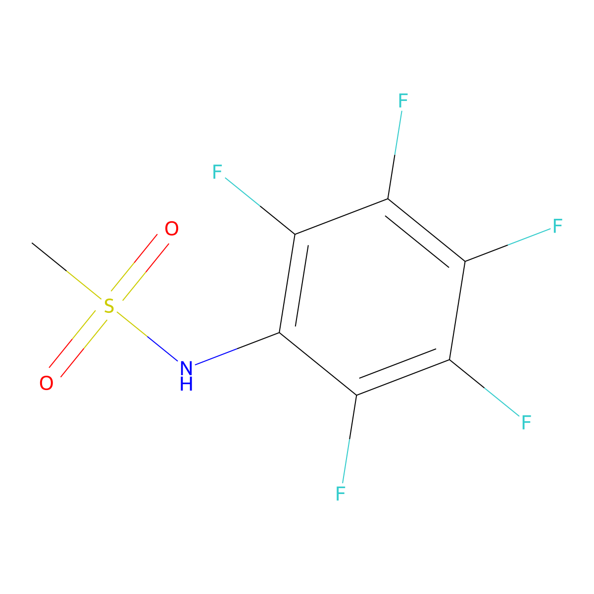 N-(perfluorophenyl)methanesulfonamide molecular structure, CAS 300561-16-4