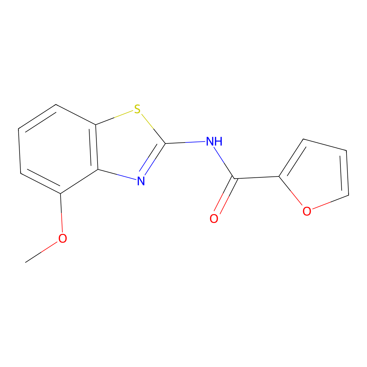 N-(4-methoxy-1,3-benzothiazol-2-yl)furan-2-carboxamide molecular structure, CAS 300567-89-9