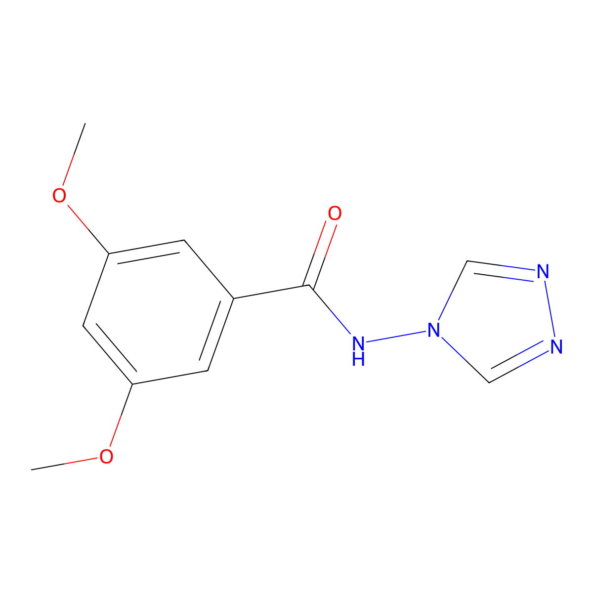 3,5-dimethoxy-N-(1,2,4-triazol-4-yl)benzamide molecular structure, CAS 300568-34-7