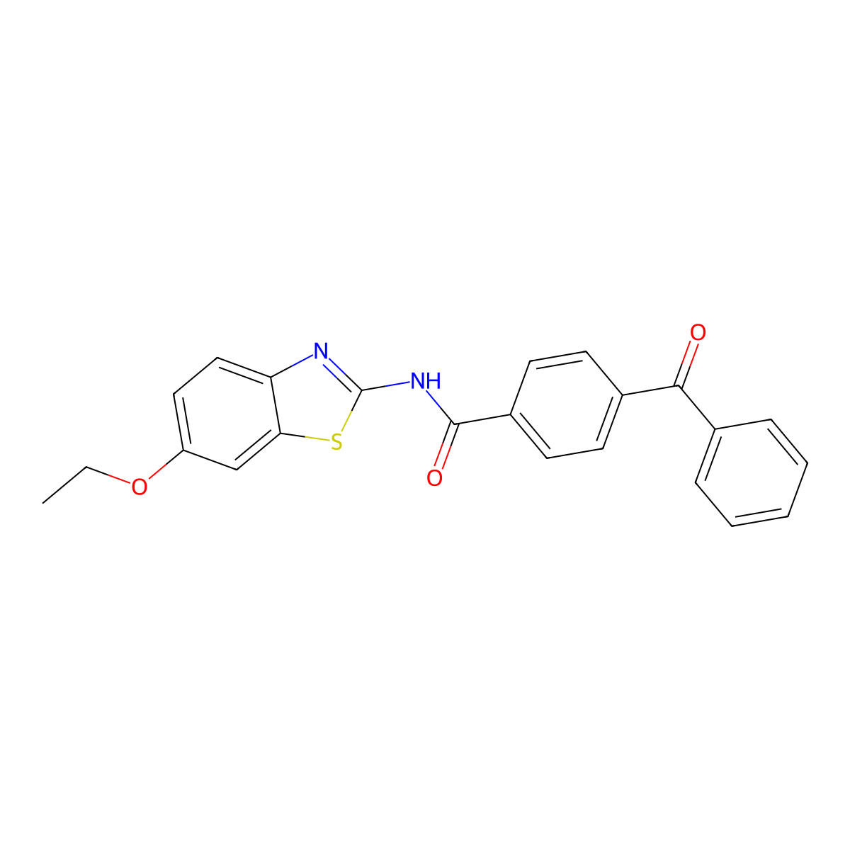 4-benzoyl-N-(6-ethoxy-1,3-benzothiazol-2-yl)benzamide molecular structure, CAS 300568-99-4