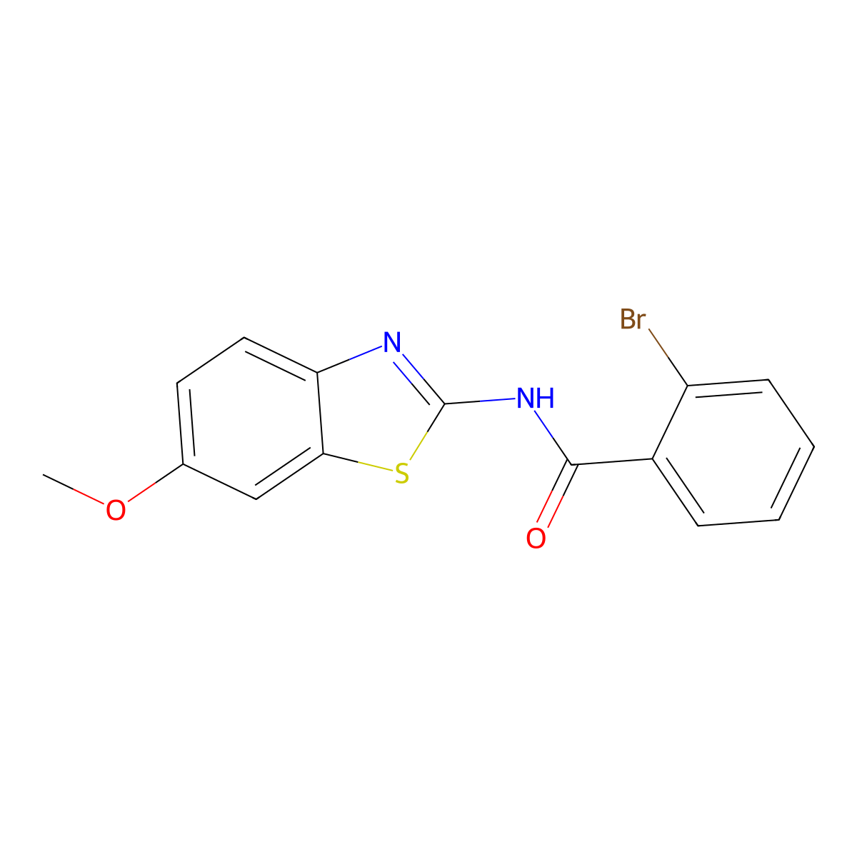 2-bromo-N-(6-methoxy-1,3-benzothiazol-2-yl)benzamide molecular structure, CAS 300569-38-4