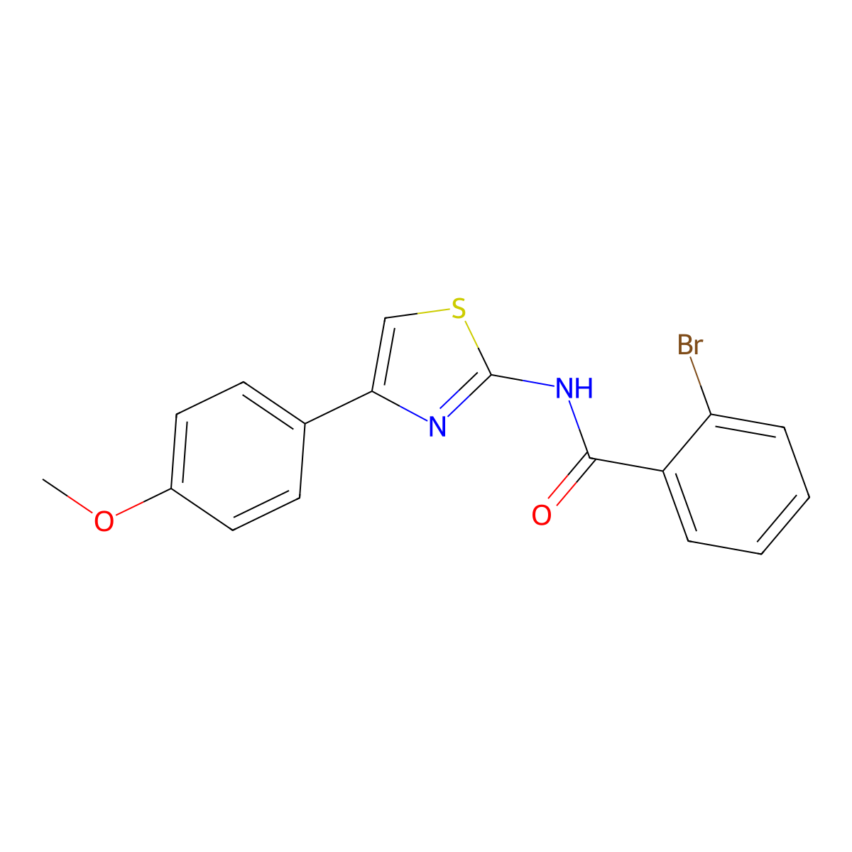 2-bromo-N-(4-(4-methoxyphenyl)thiazol-2-yl)benzamide molecular structure, CAS 300569-86-2